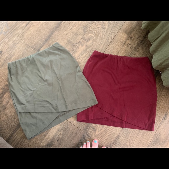 SO Dresses & Skirts - SO green and red skirt bundle